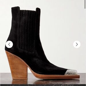 NEW Paris Texas Dallas Embellished Suede Ankle Boots